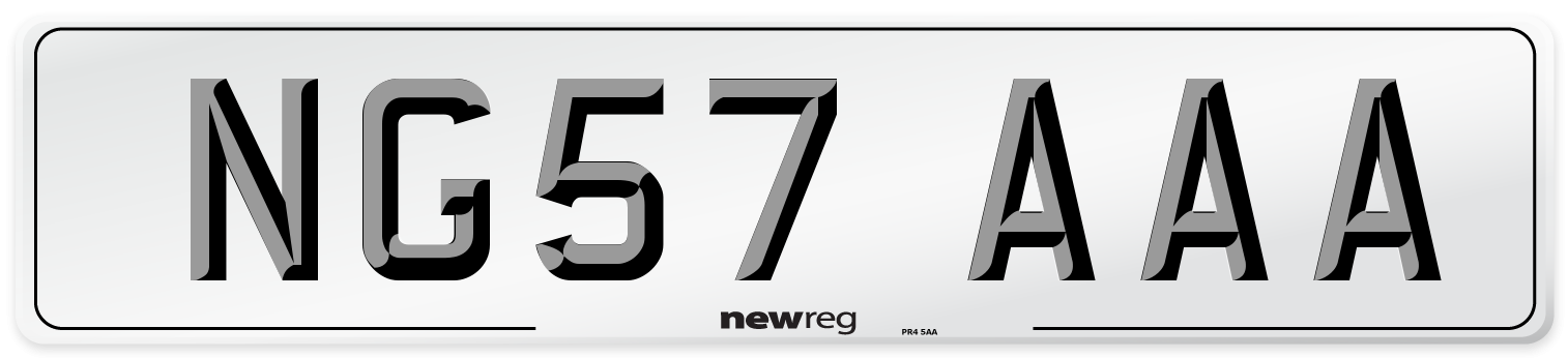 NG57 AAA Number Plate from New Reg